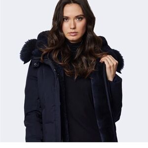 Dawn Levy Midnight Blue Hooded Puffer Jacket